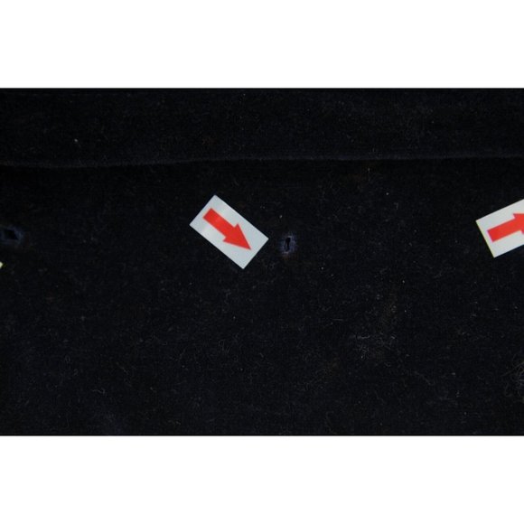 Jonathan Adler Lacoste Pillow 8 x 11 Navy Blue Turquoise Velvet Knit Pouch Sac - Picture 5 of 10